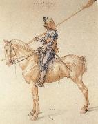Albrecht Durer Equestrian Kninght in Armor oil